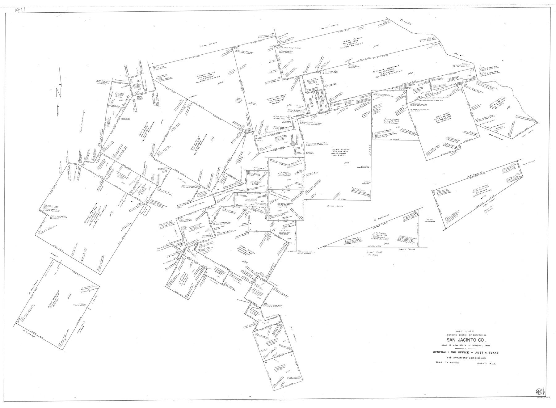 63753, San Jacinto County Working Sketch 40, General Map Collection