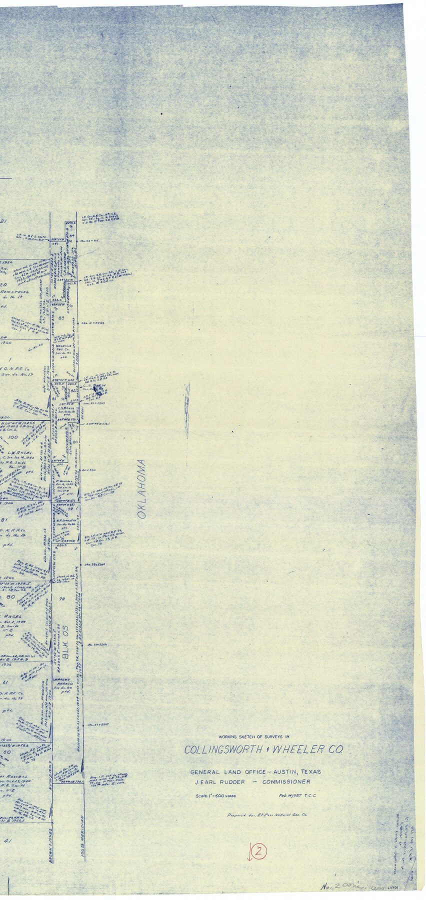 63761, Collingsworth County Working Sketch 2, General Map Collection