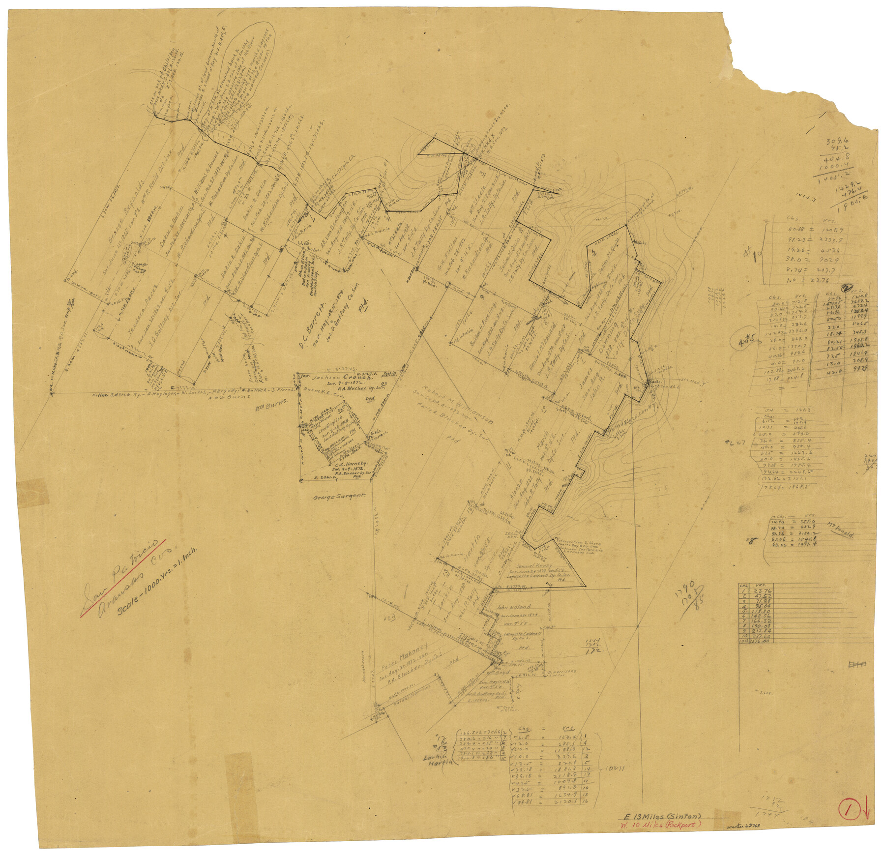 63763, San Patricio County Working Sketch 1, General Map Collection
