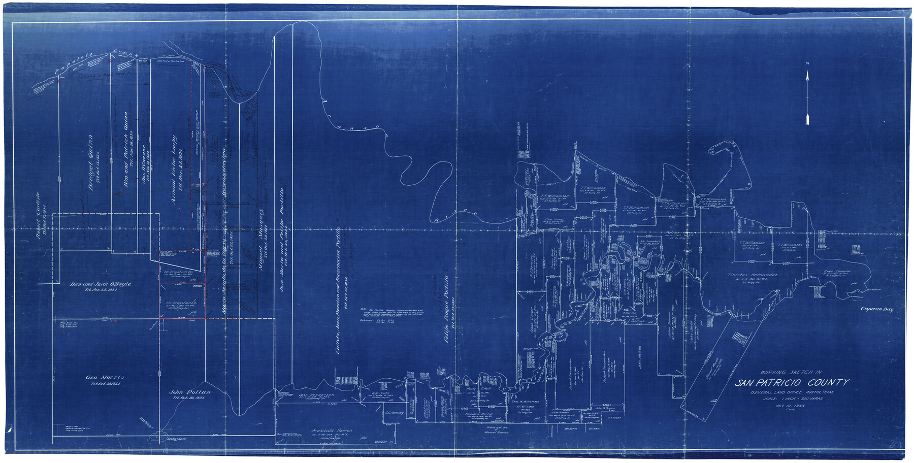 63768, San Patricio County Working Sketch 6, General Map Collection
