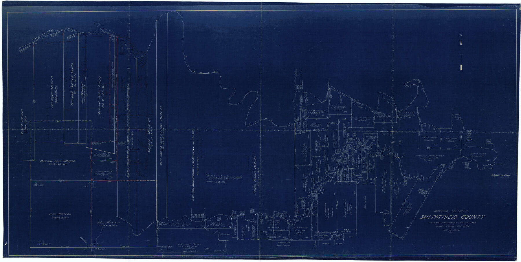 63768, San Patricio County Working Sketch 6, General Map Collection