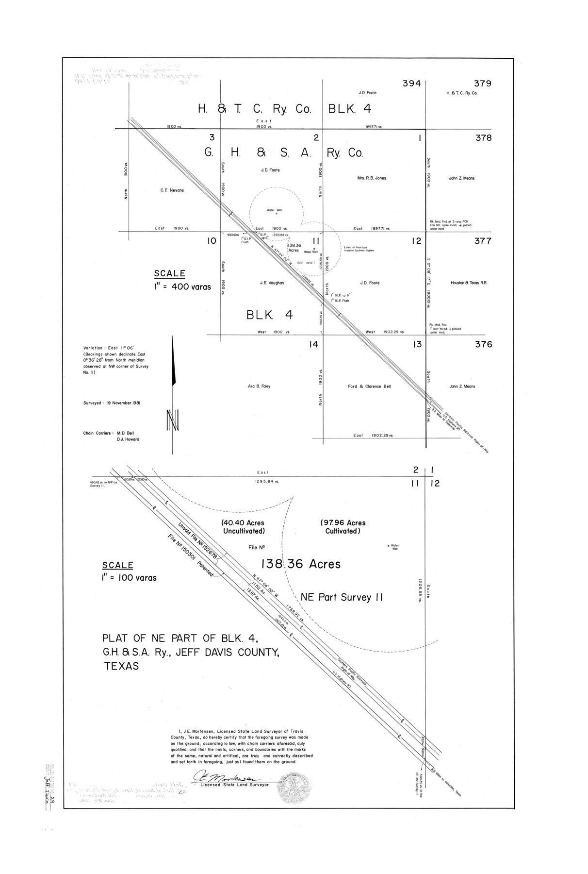 6377, Jeff Davis County Rolled Sketch 29, General Map Collection