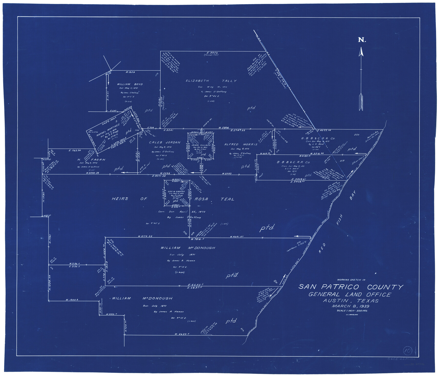 63772, San Patricio County Working Sketch 10, General Map Collection
