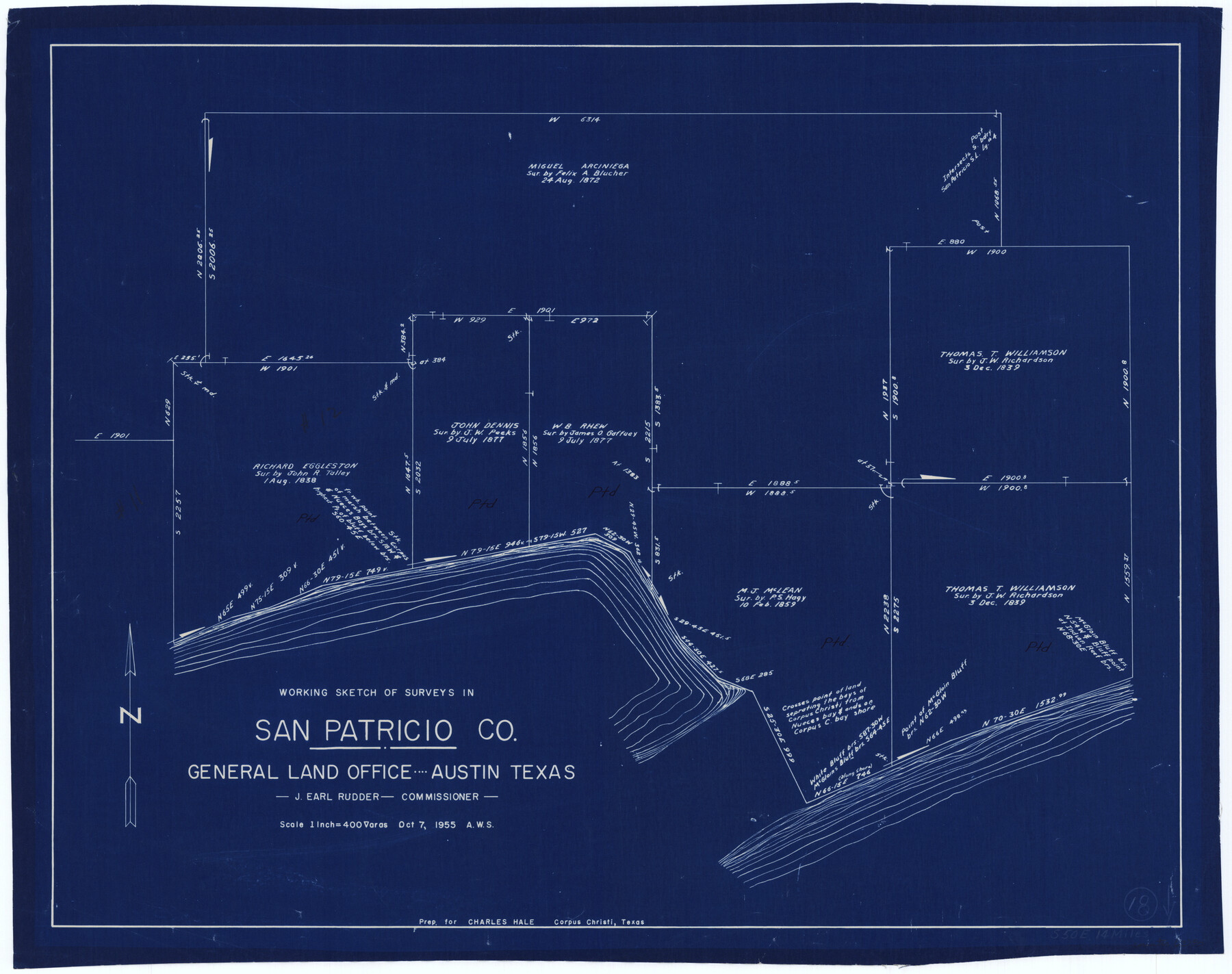 63780, San Patricio County Working Sketch 18, General Map Collection