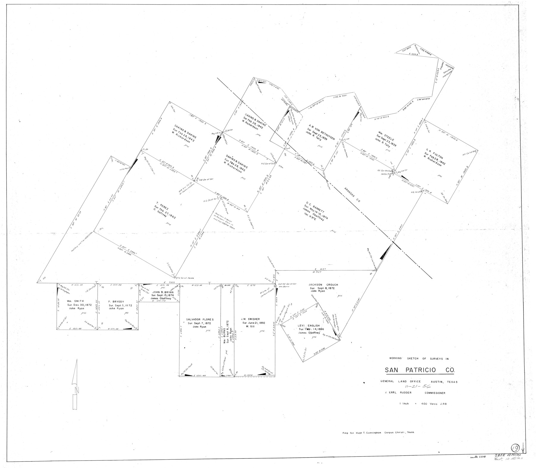 63781, San Patricio County Working Sketch 19, General Map Collection