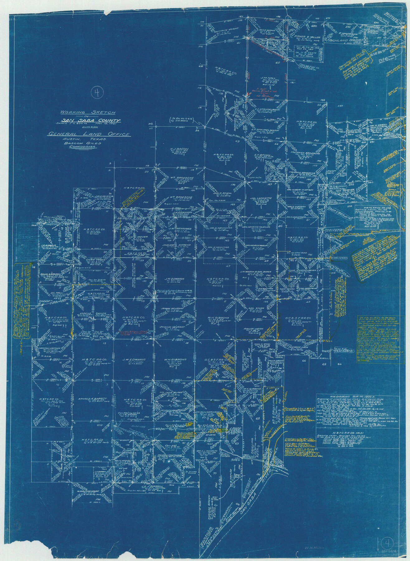 63792, San Saba County Working Sketch 4, General Map Collection