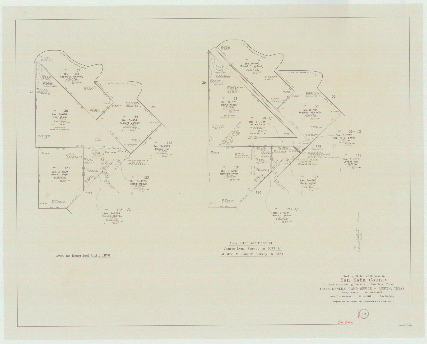 63800, San Saba County Working Sketch 12, General Map Collection