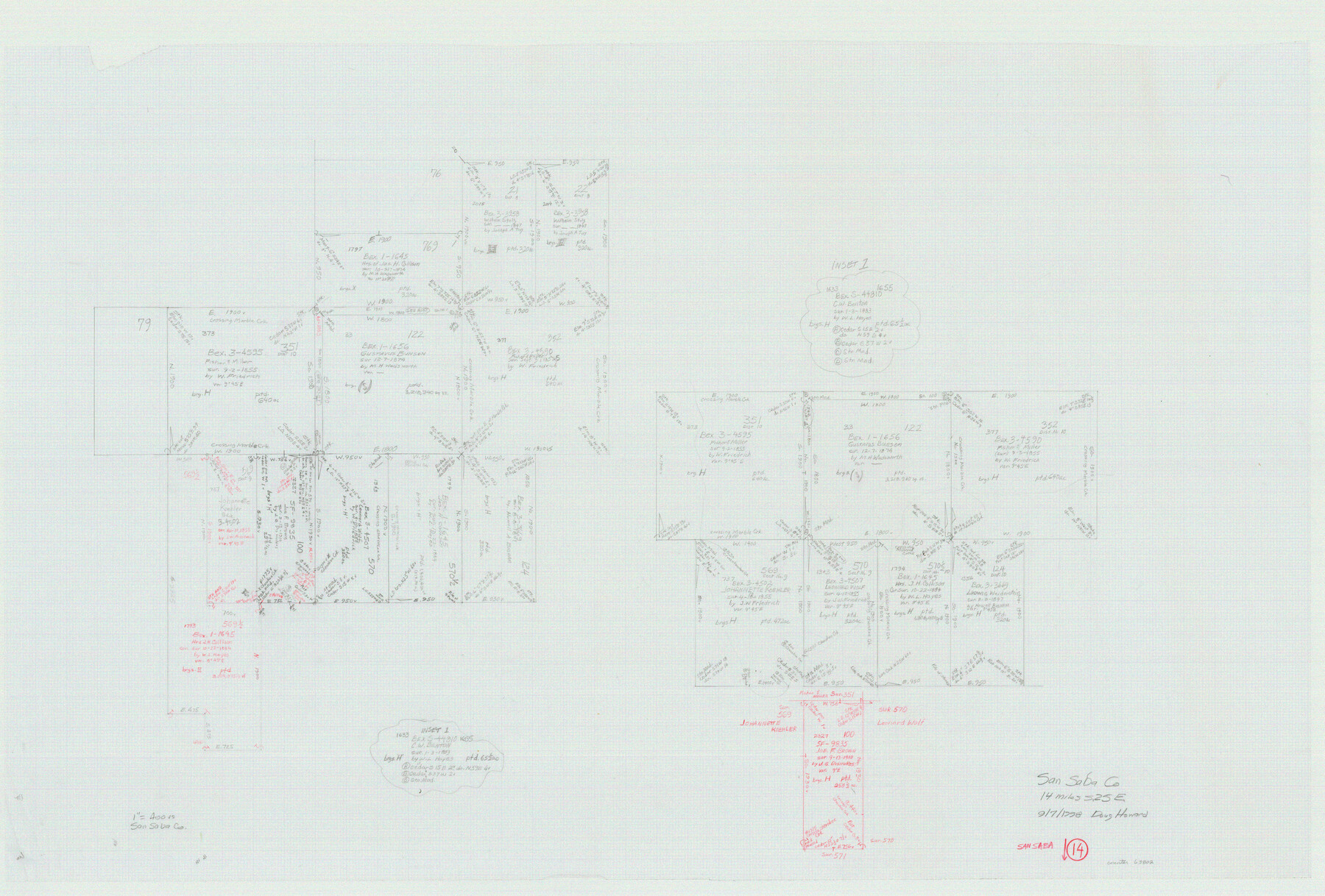 63802, San Saba County Working Sketch 14, General Map Collection