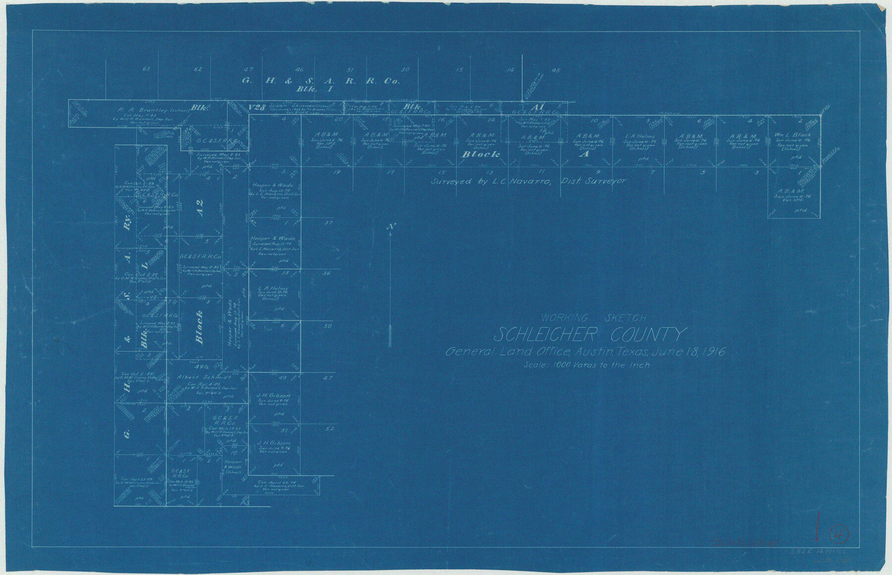 63806, Schleicher County Working Sketch 4, General Map Collection