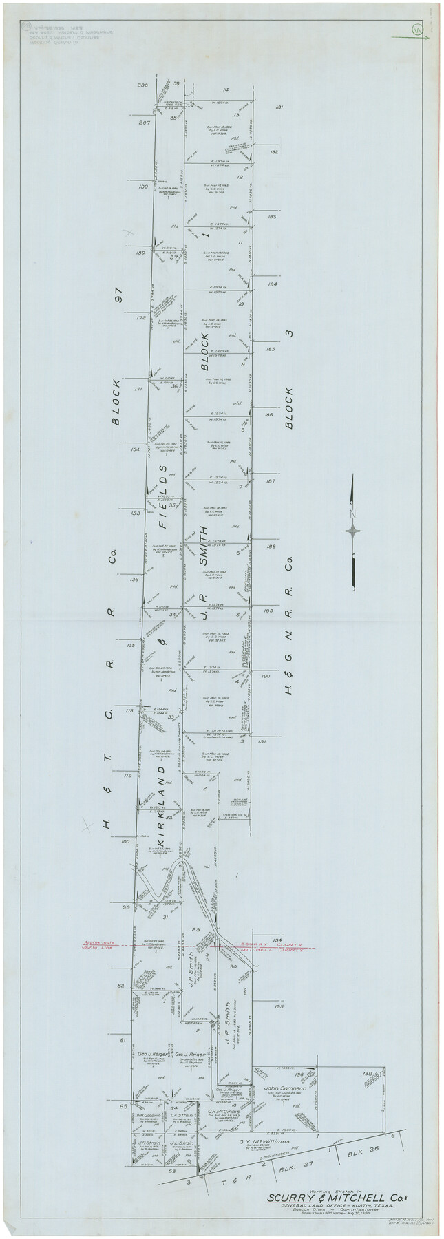 63834, Scurry County Working Sketch 5, General Map Collection