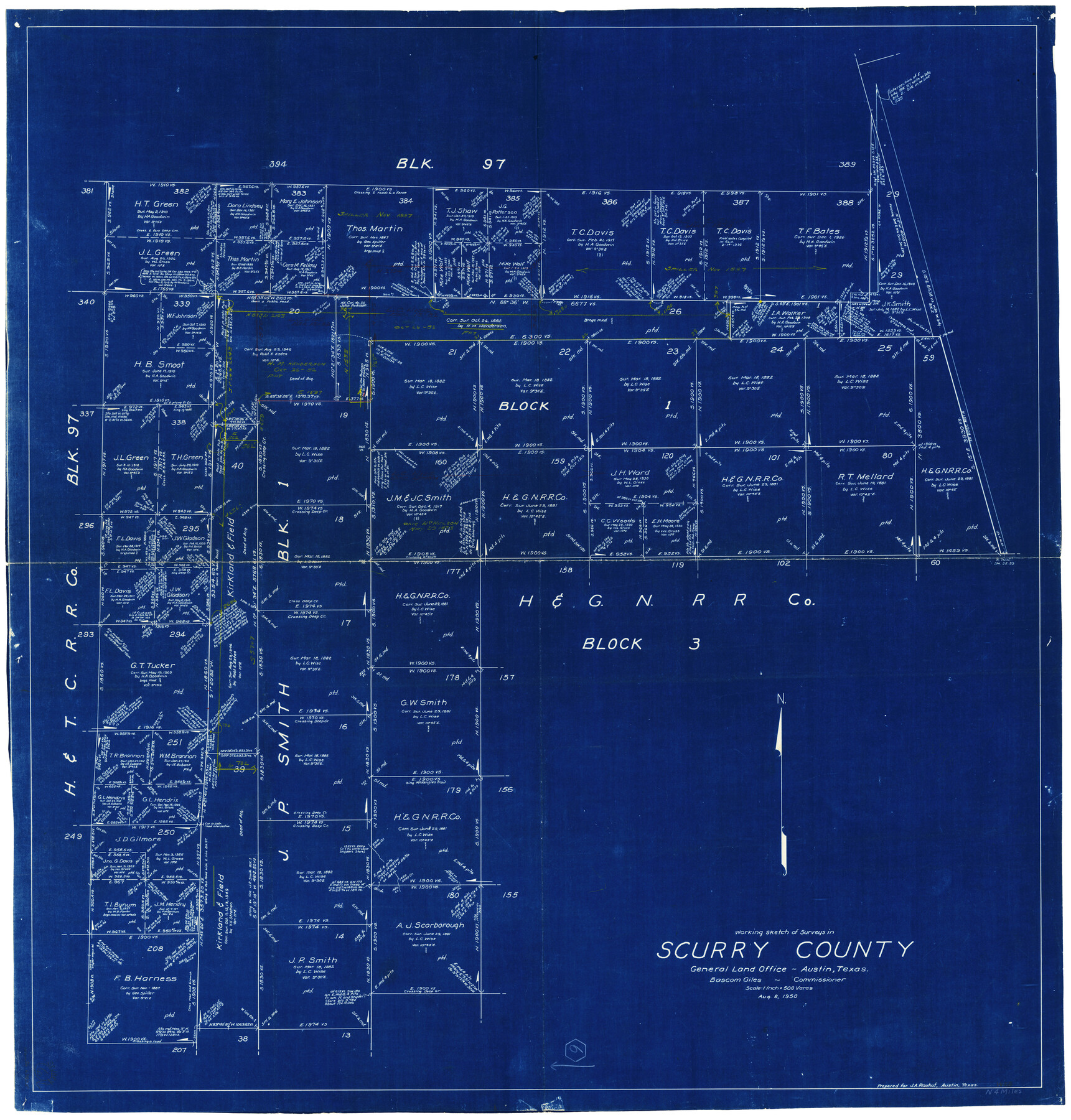 63835, Scurry County Working Sketch 6, General Map Collection