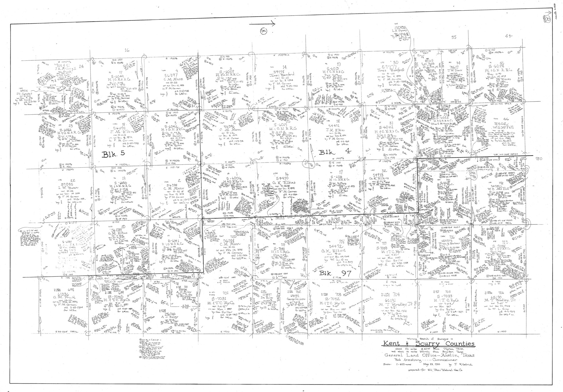 63837, Scurry County Working Sketch 8, General Map Collection