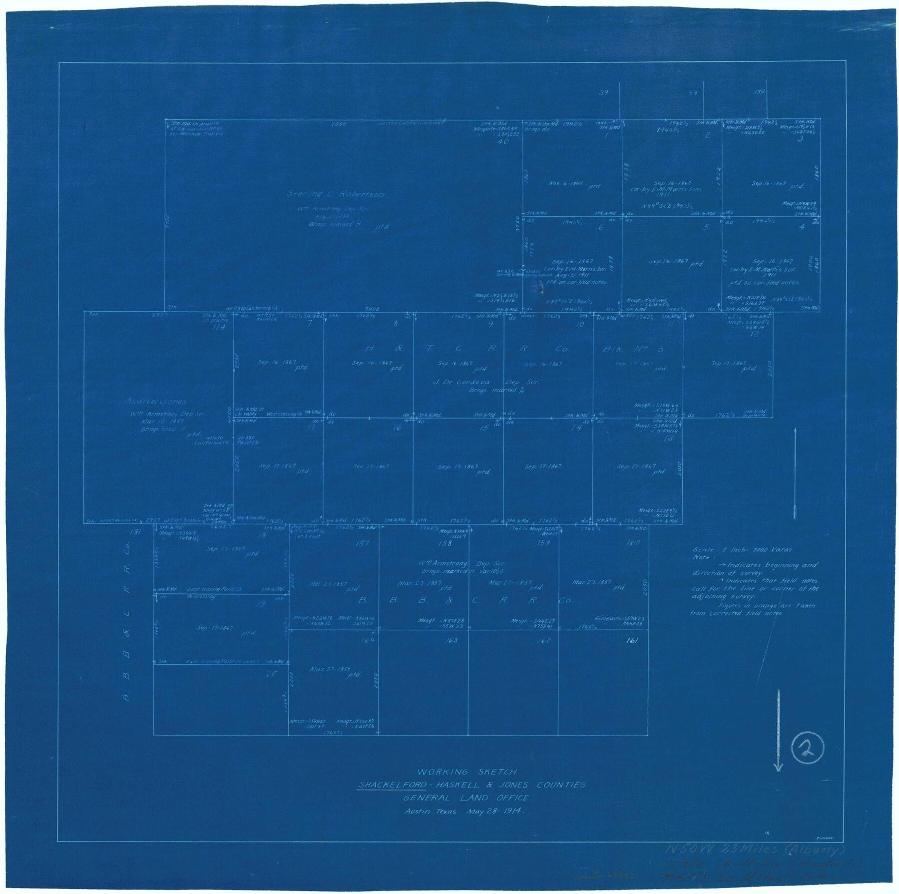 63842, Shackelford County Working Sketch 2, General Map Collection