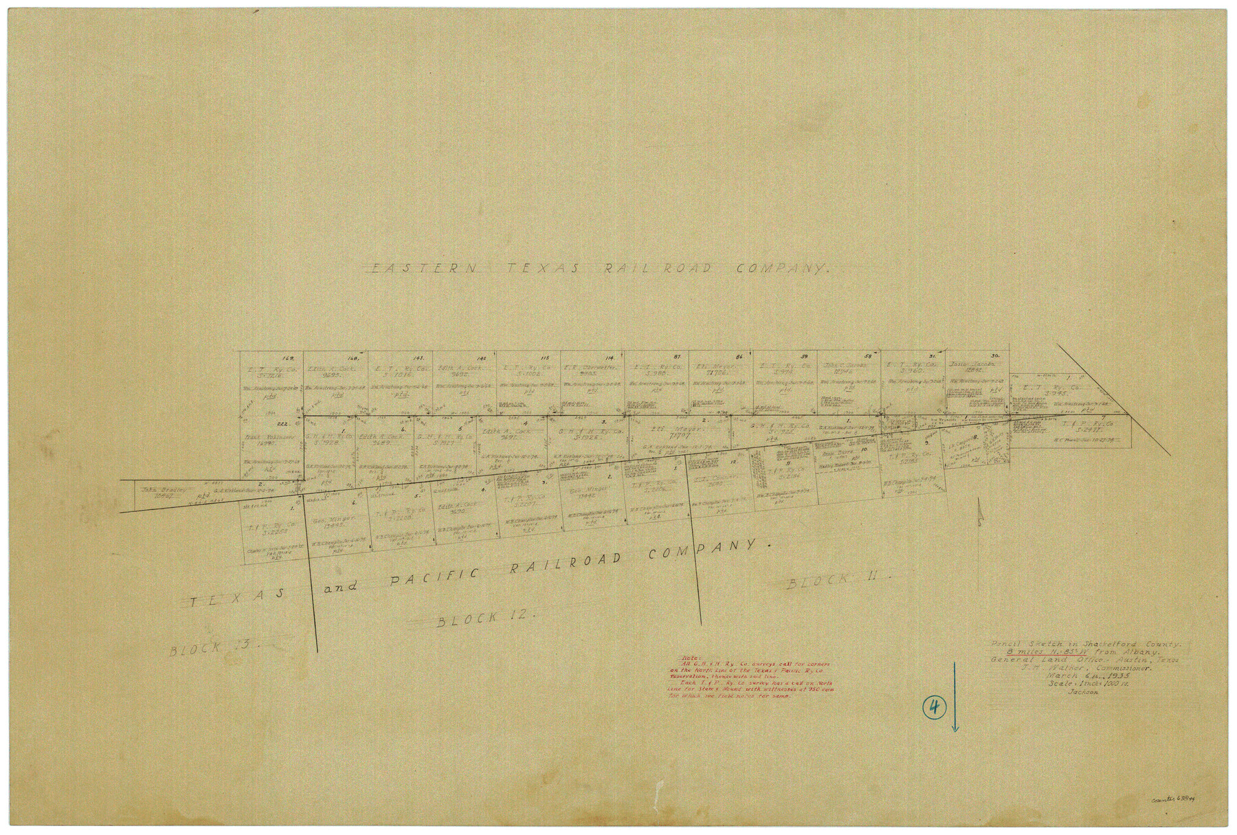 63844, Shackelford County Working Sketch 4, General Map Collection
