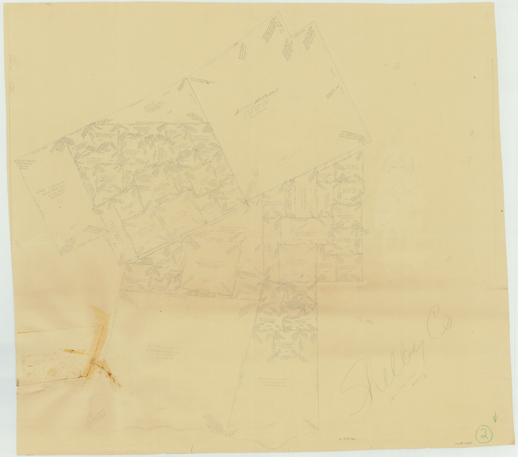 63855, Shelby County Working Sketch 2, General Map Collection
