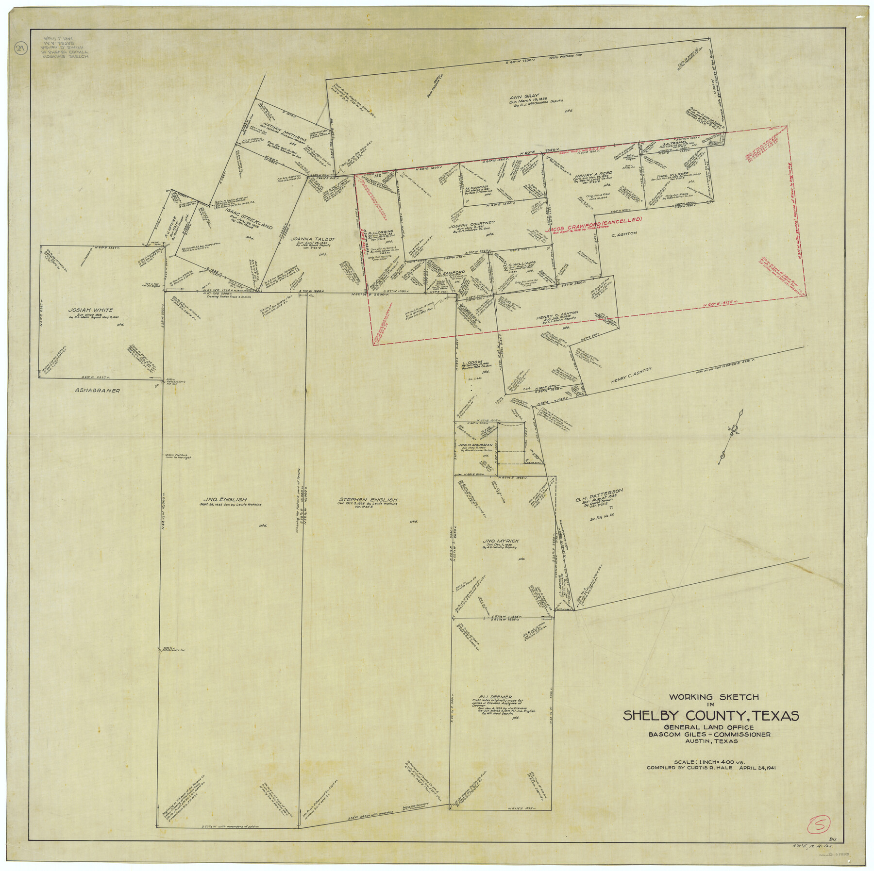 63858, Shelby County Working Sketch 5, General Map Collection