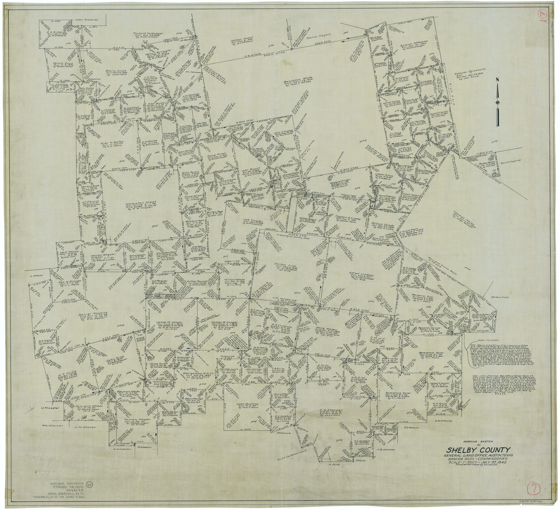 63860, Shelby County Working Sketch 7, General Map Collection