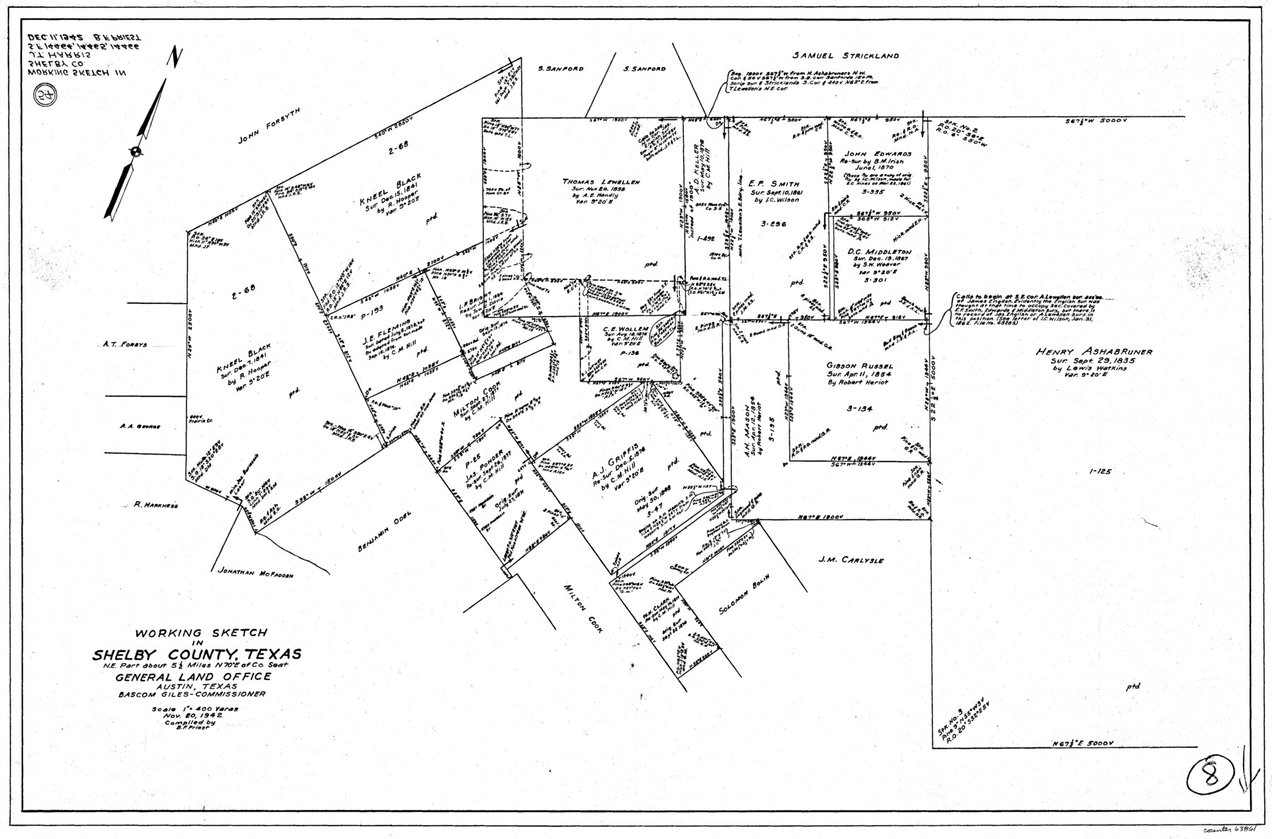 63861, Shelby County Working Sketch 8, General Map Collection