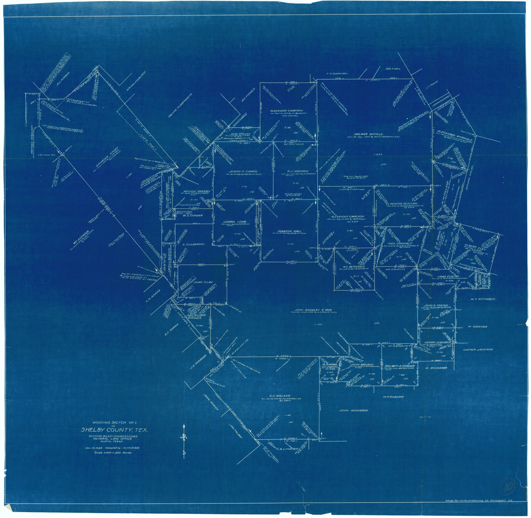 63863, Shelby County Working Sketch 10, General Map Collection