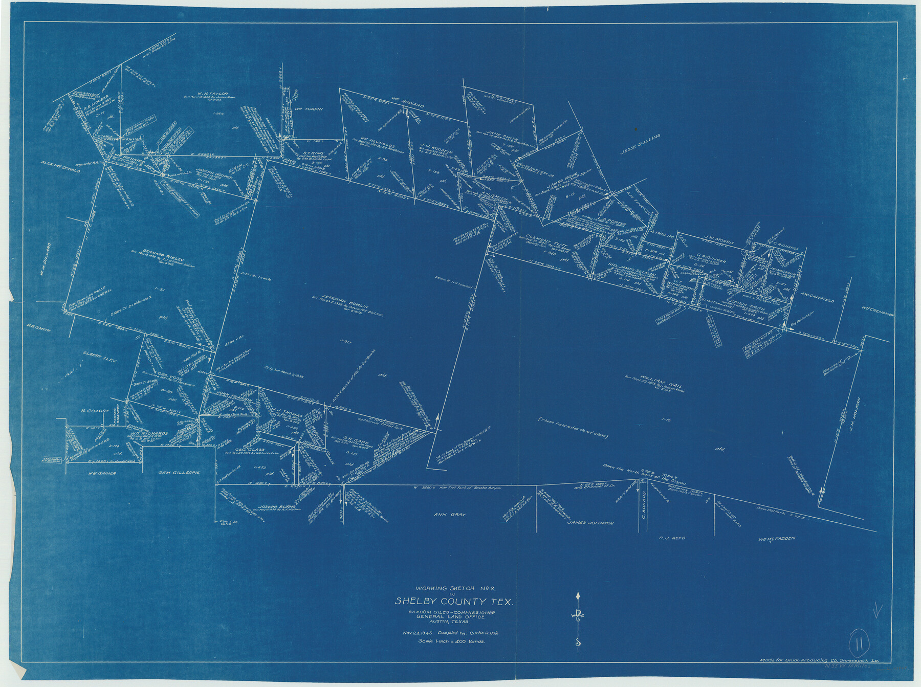 63864, Shelby County Working Sketch 11, General Map Collection