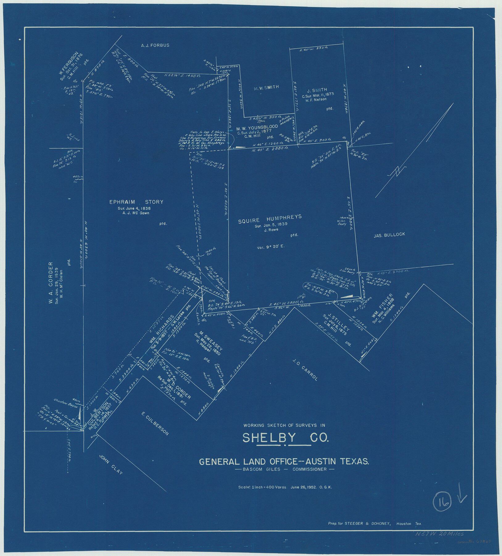 63869, Shelby County Working Sketch 16, General Map Collection