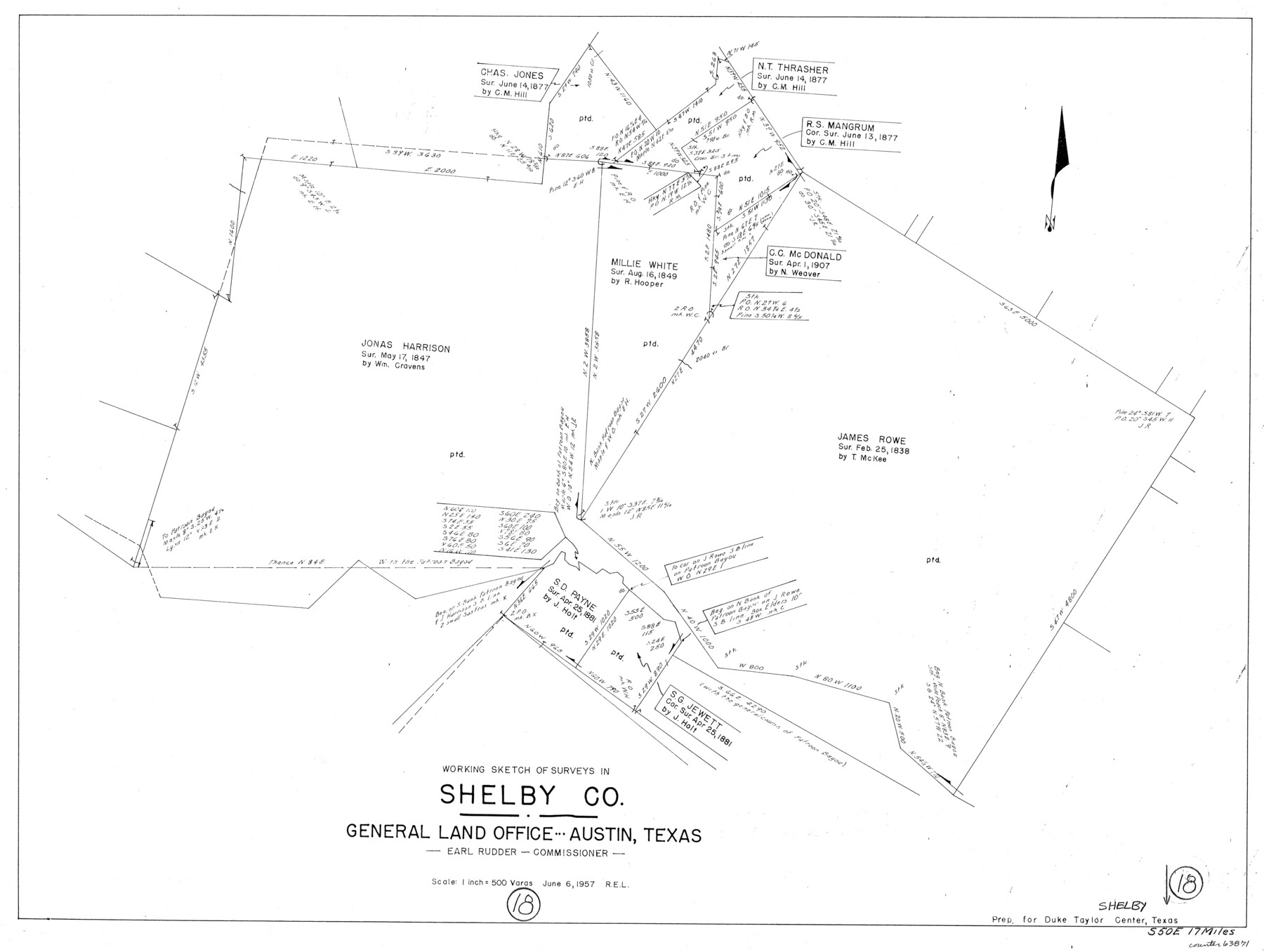 63871, Shelby County Working Sketch 18, General Map Collection