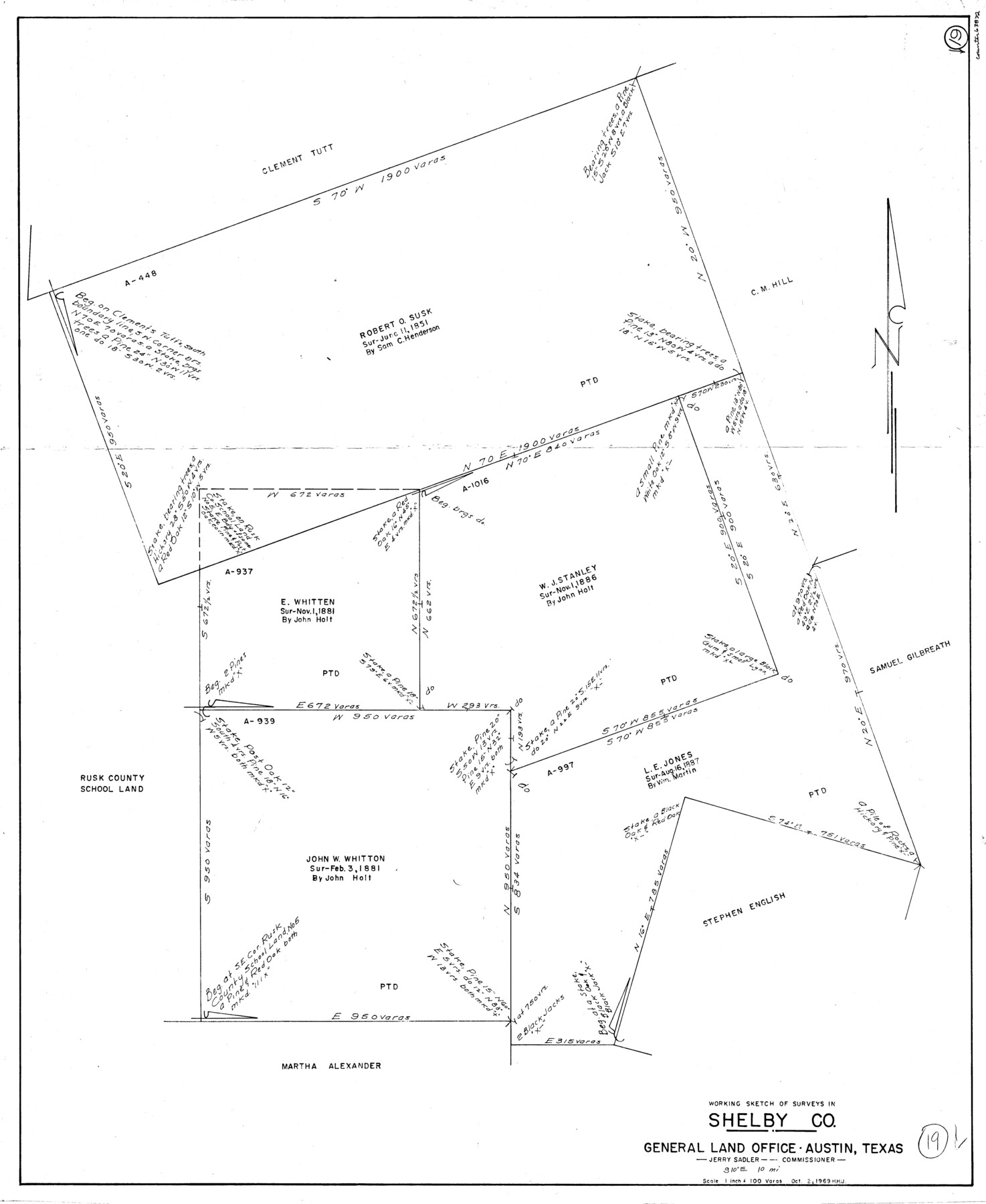 63872, Shelby County Working Sketch 19, General Map Collection