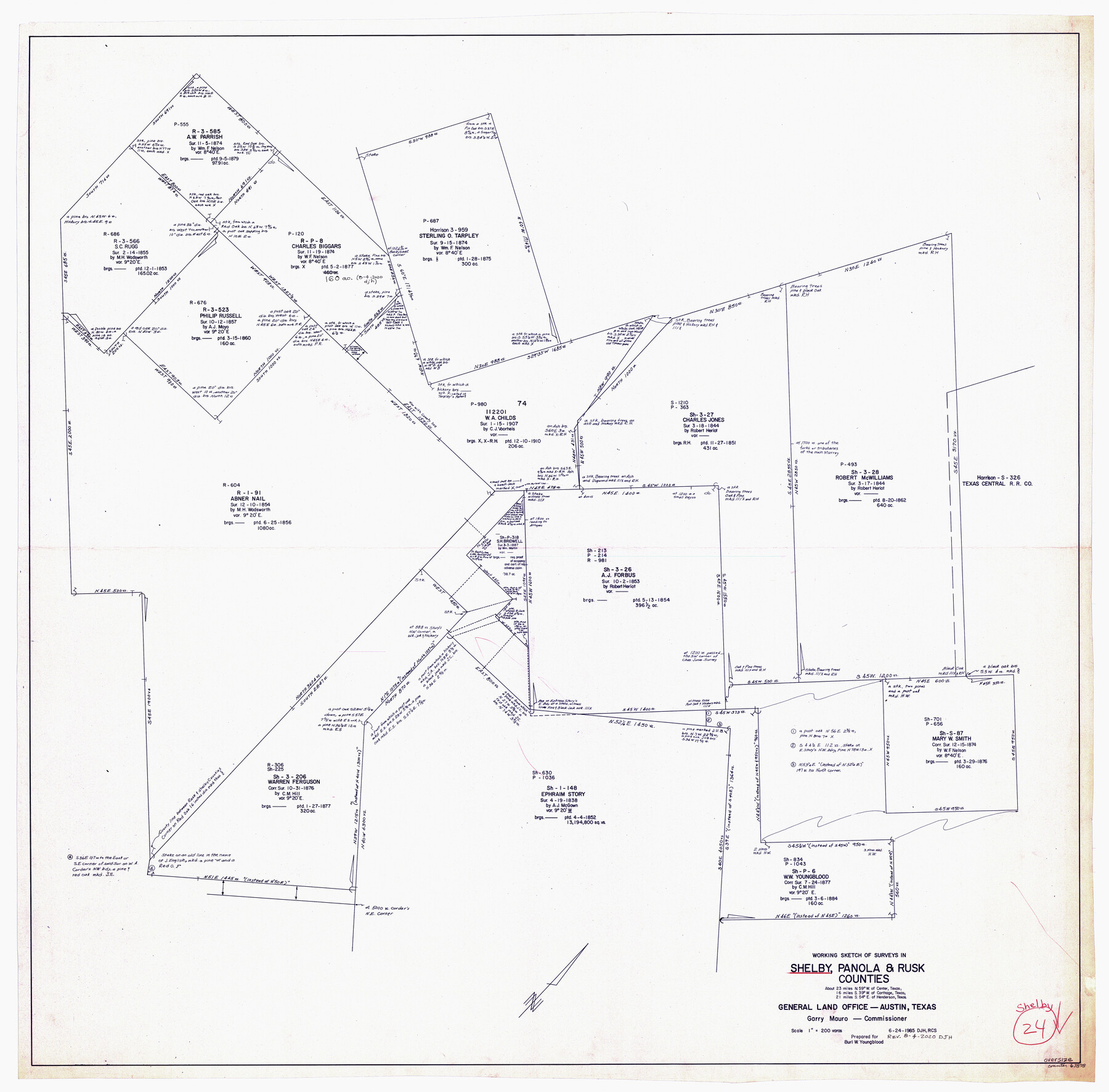 63878, Shelby County Working Sketch 24, General Map Collection