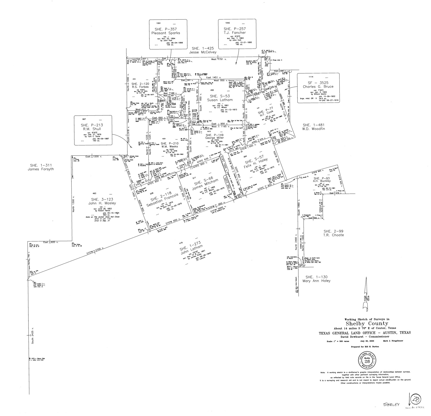 63882, Shelby County Working Sketch 28, General Map Collection