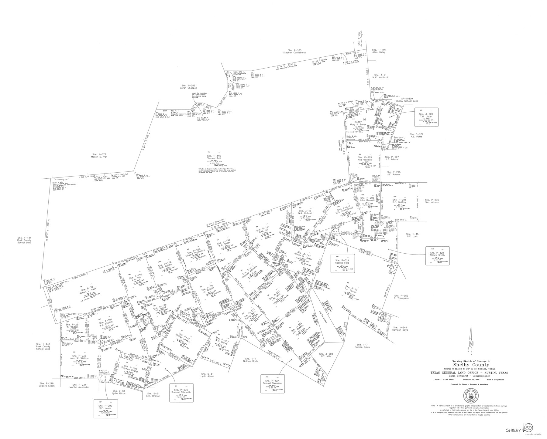 63885, Shelby County Working Sketch 30, General Map Collection