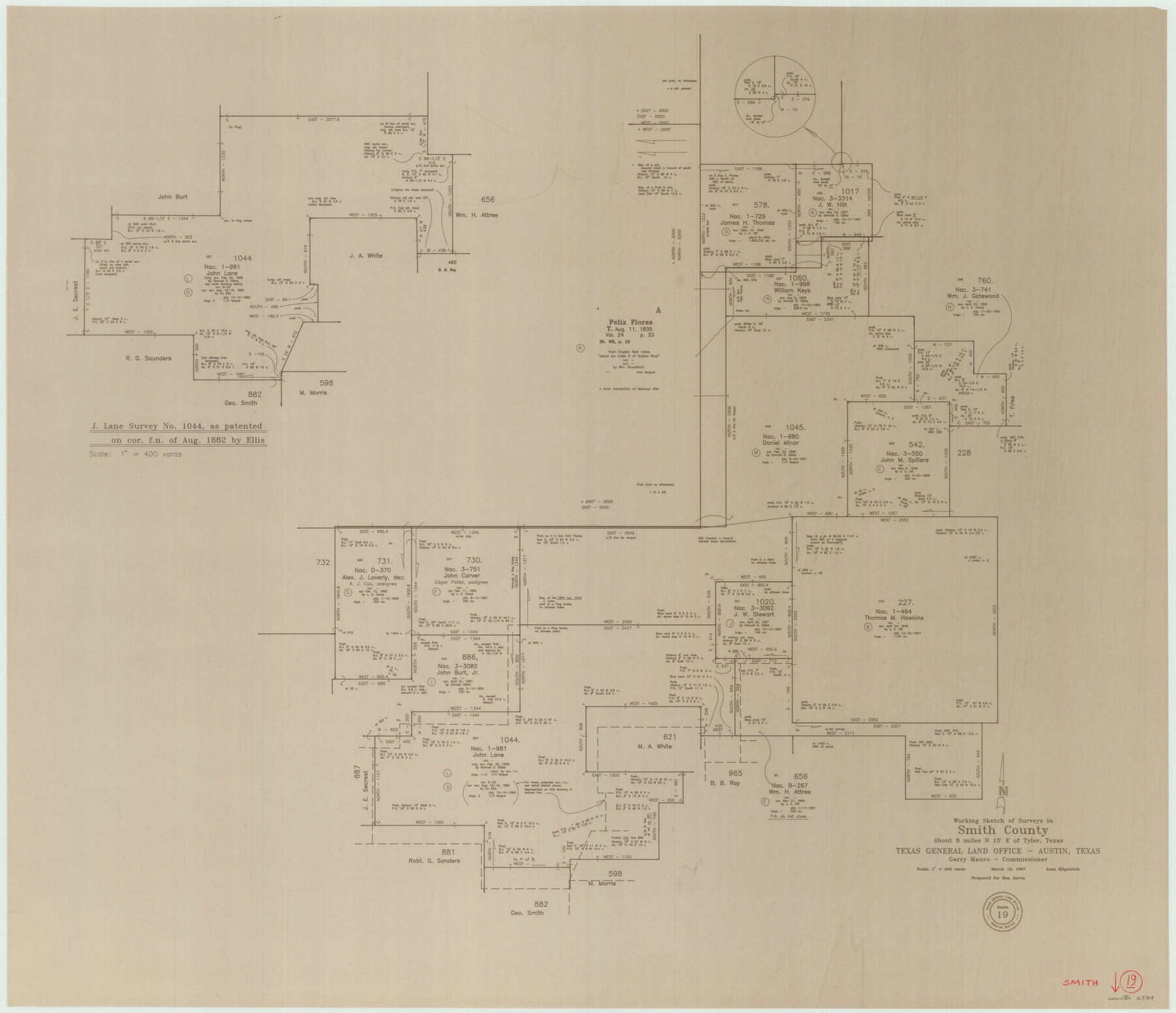 63904, Smith County Working Sketch 19, General Map Collection