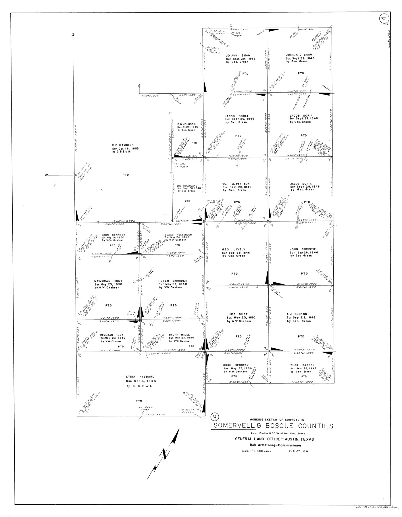 63908, Somervell County Working Sketch 4, General Map Collection