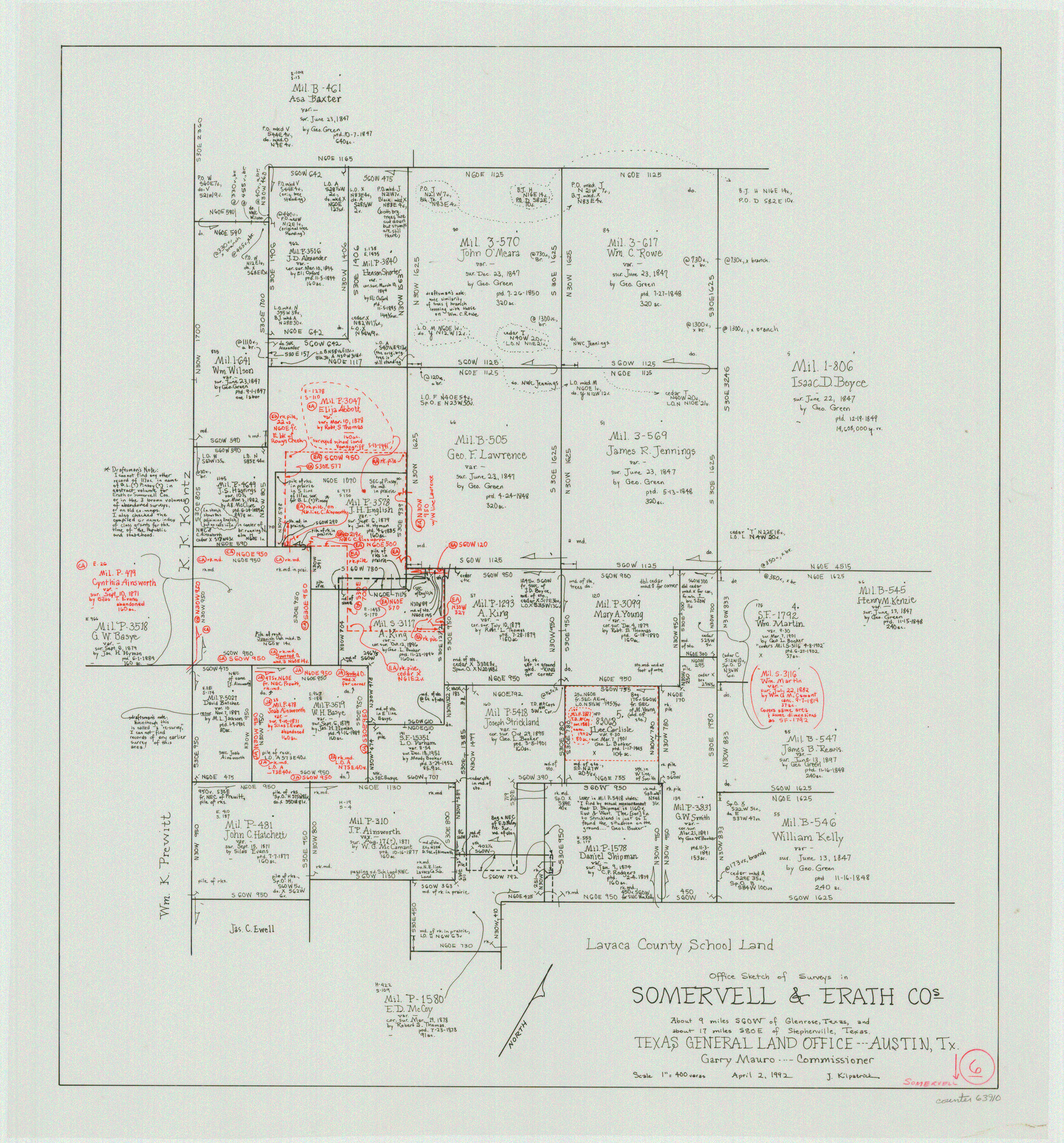 63910, Somervell County Working Sketch 6, General Map Collection