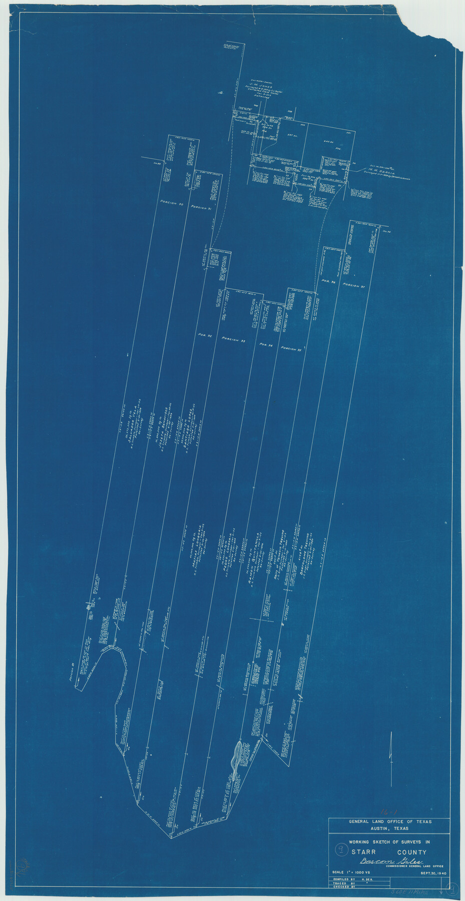 63925, Starr County Working Sketch 9, General Map Collection