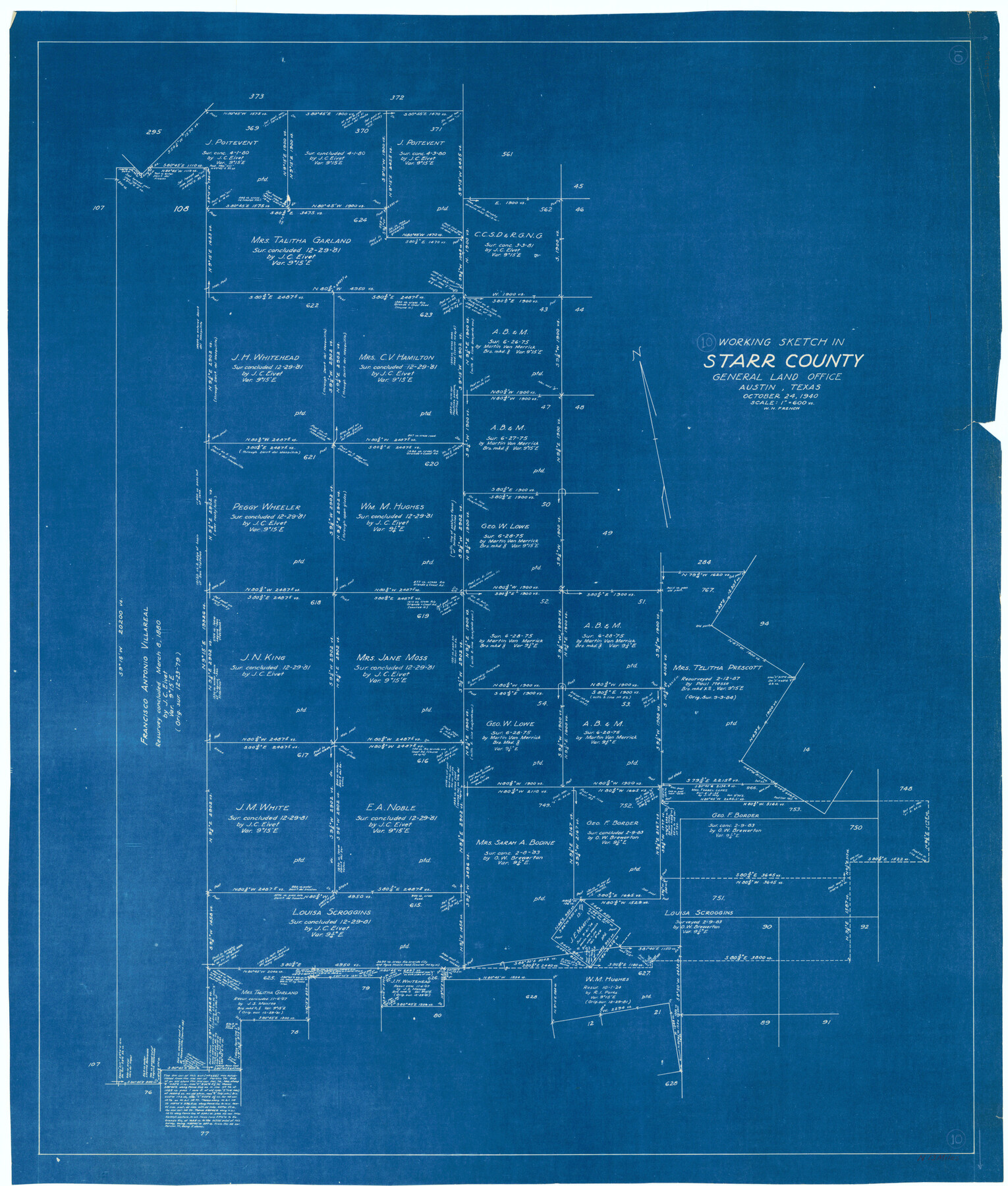 63926, Starr County Working Sketch 10, General Map Collection
