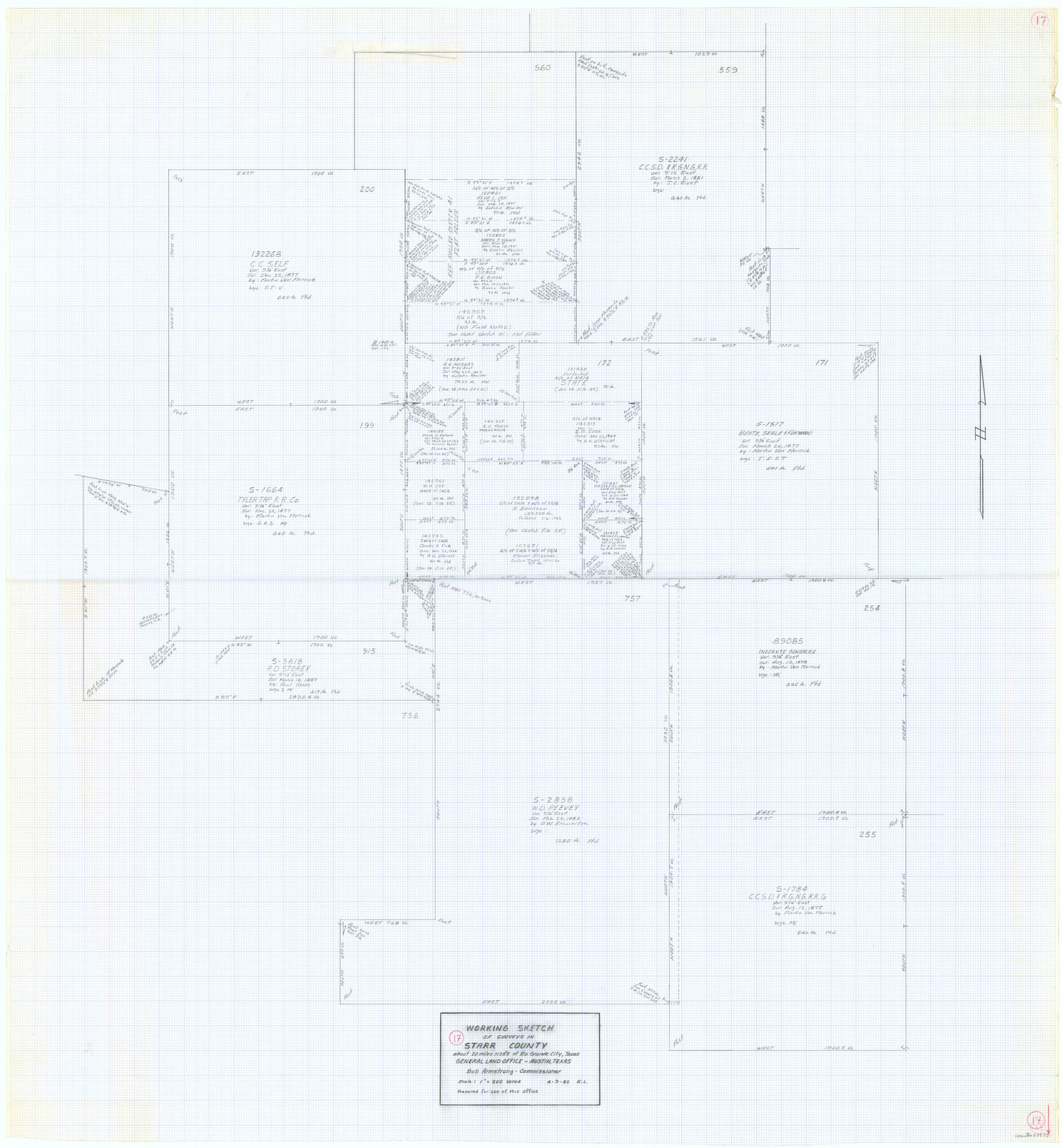 63933, Starr County Working Sketch 17, General Map Collection