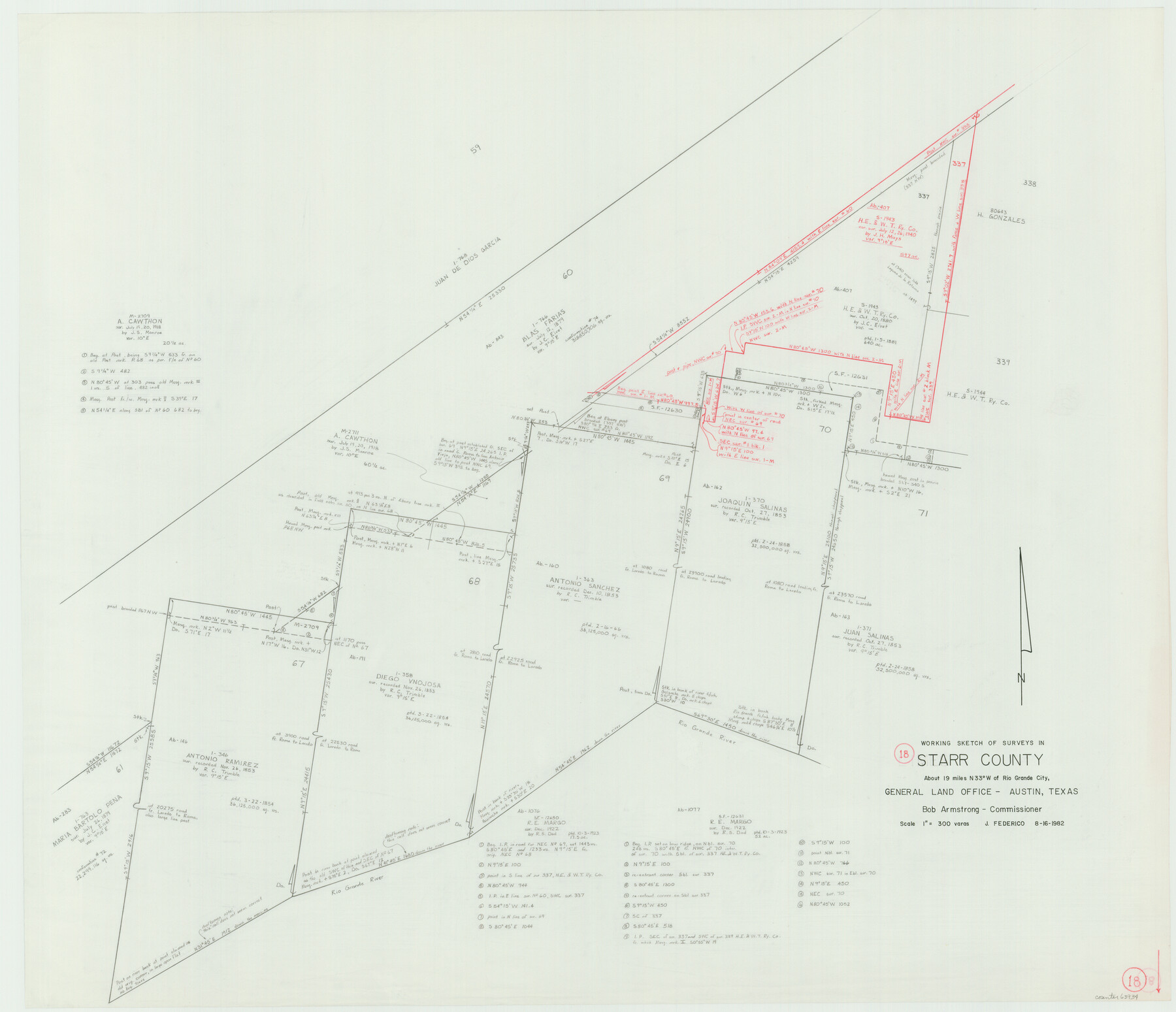 63934, Starr County Working Sketch 18, General Map Collection