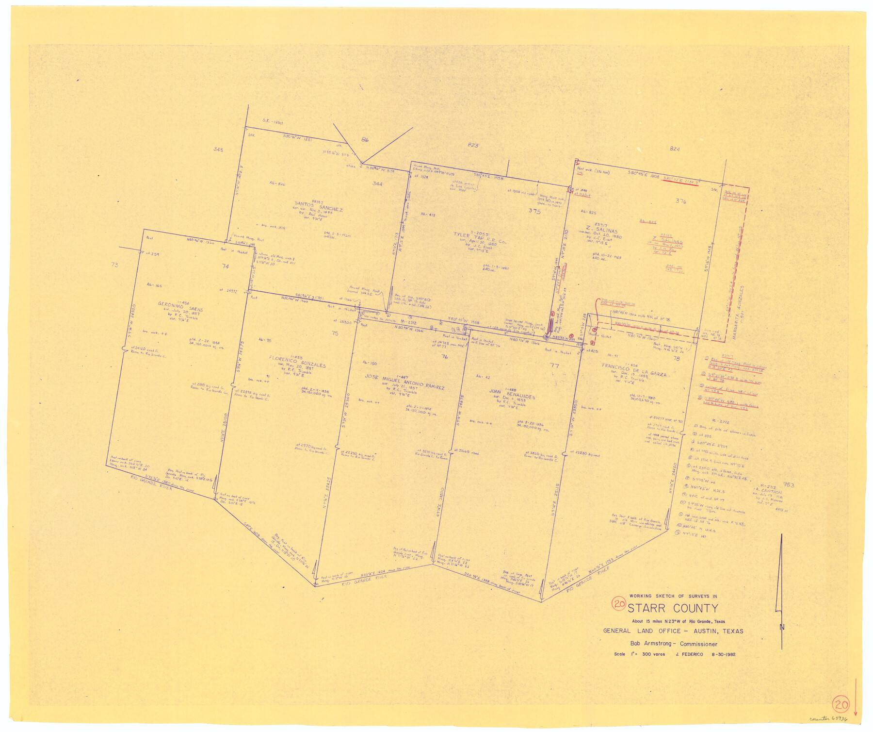 63936, Starr County Working Sketch 20, General Map Collection