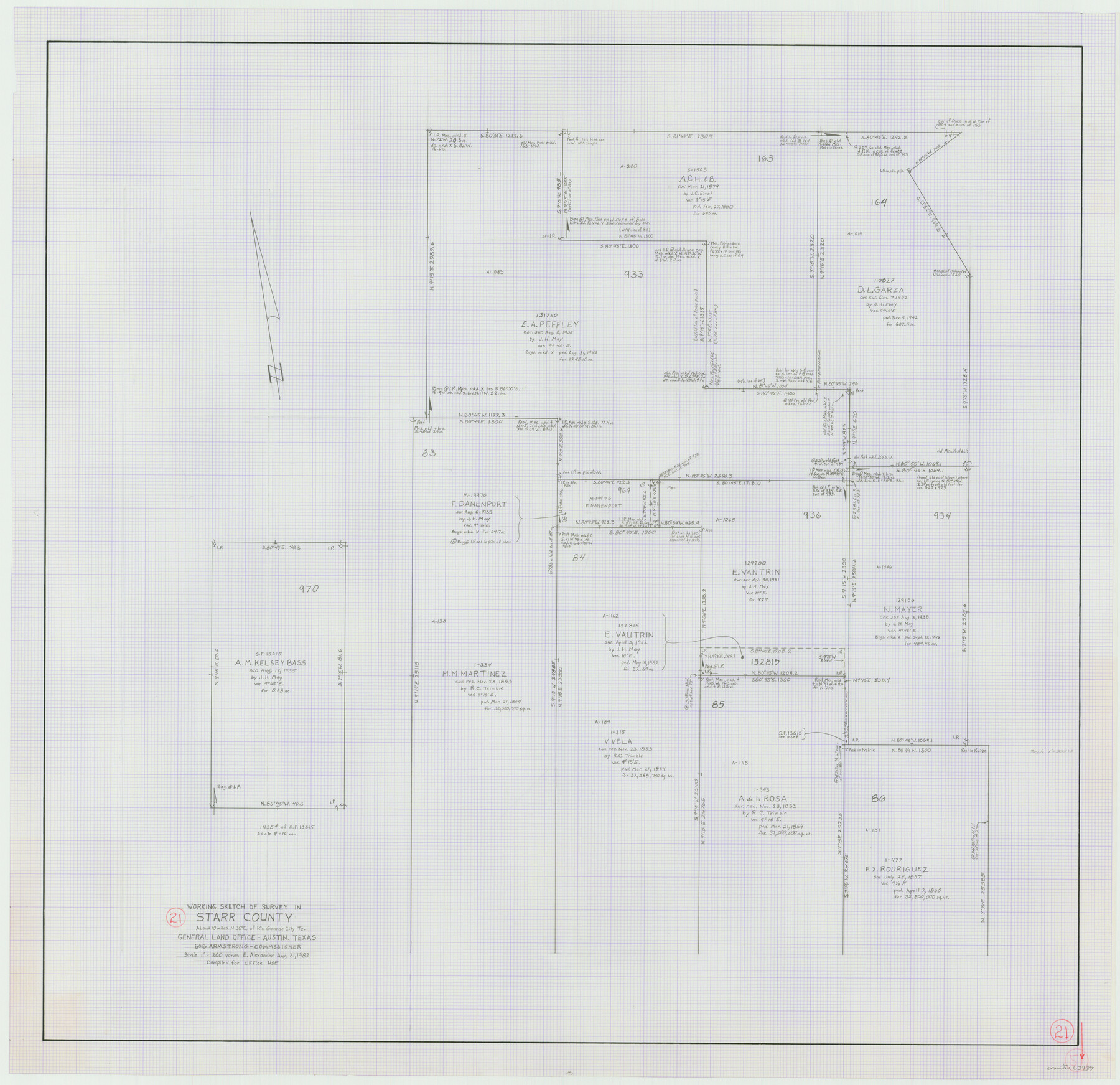 63937, Starr County Working Sketch 21, General Map Collection