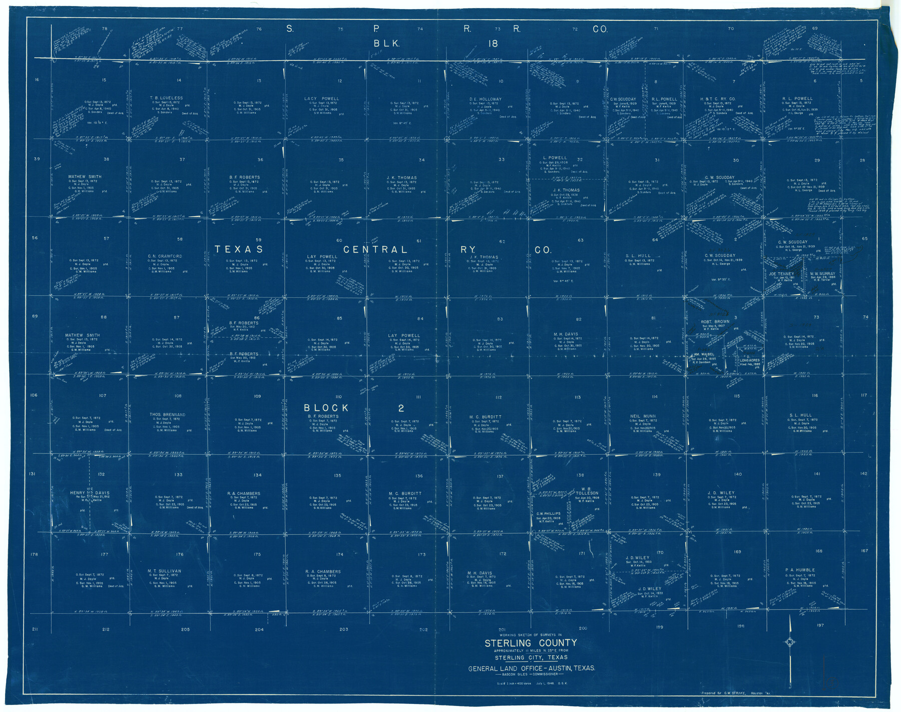 63985, Sterling County Working Sketch 3, General Map Collection