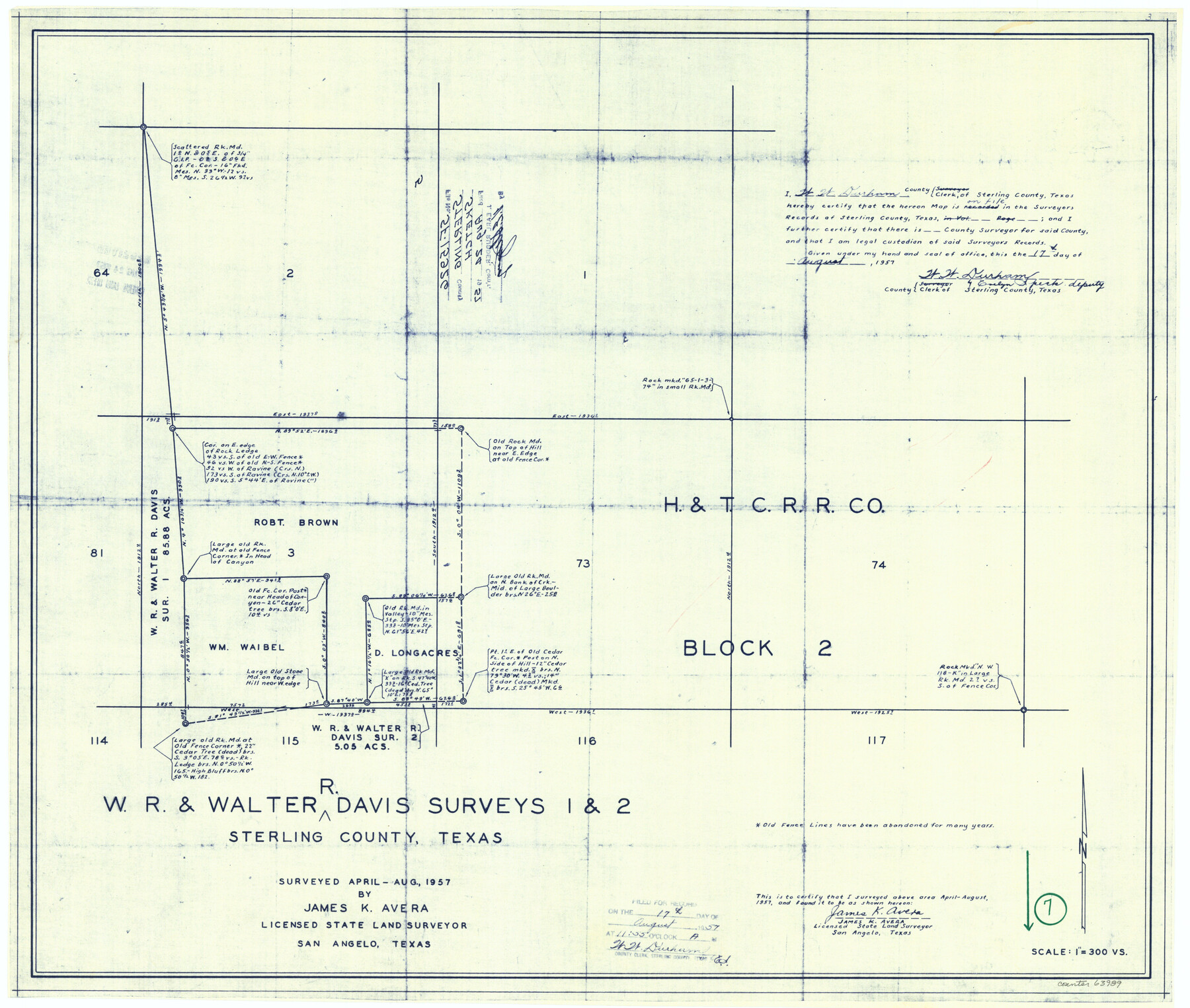 63989, Sterling County Working Sketch 7, General Map Collection