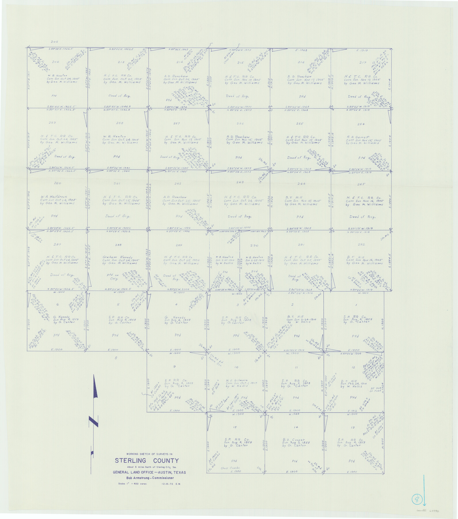 63990, Sterling County Working Sketch 8, General Map Collection