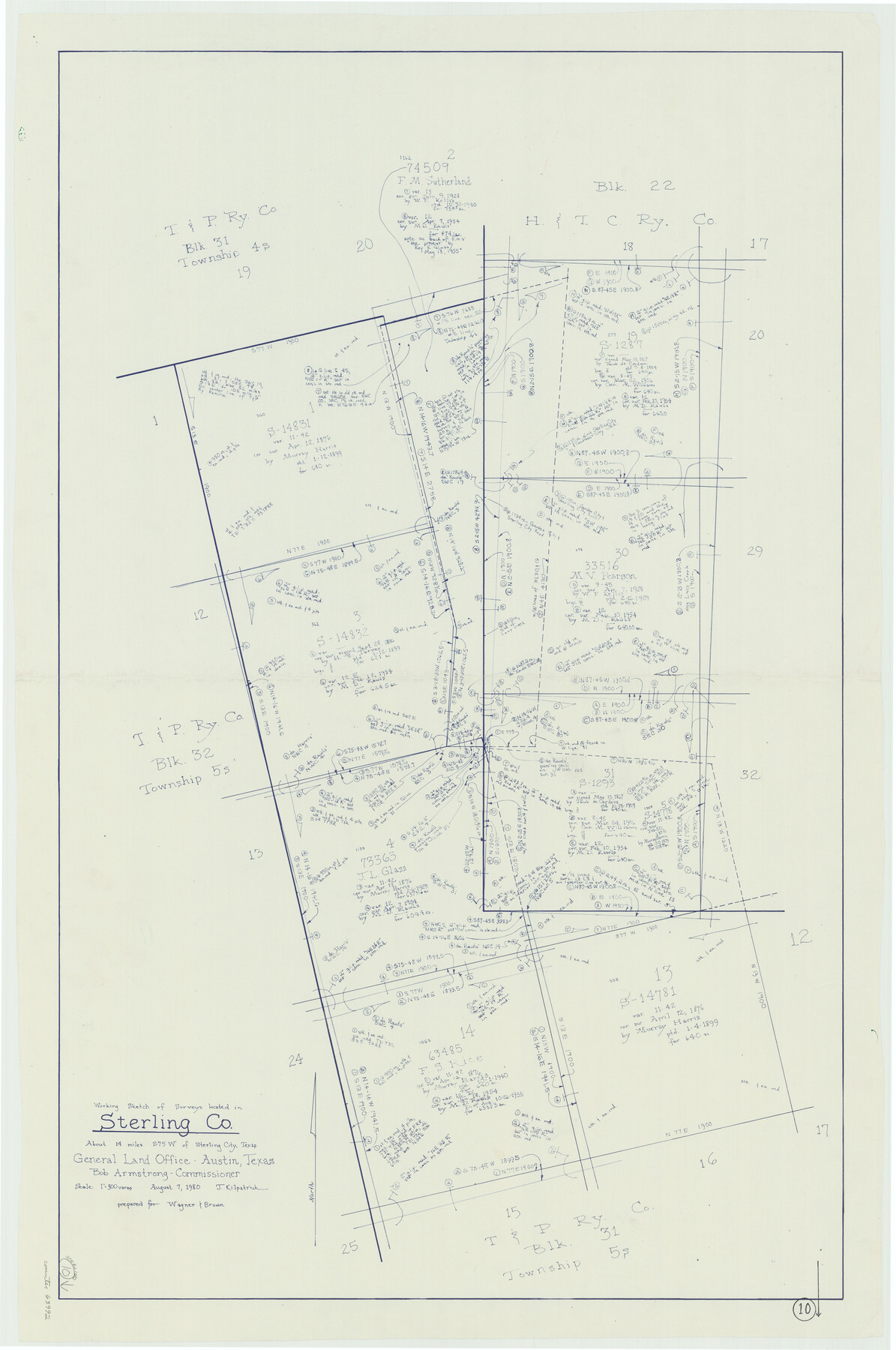 63992, Sterling County Working Sketch 10, General Map Collection