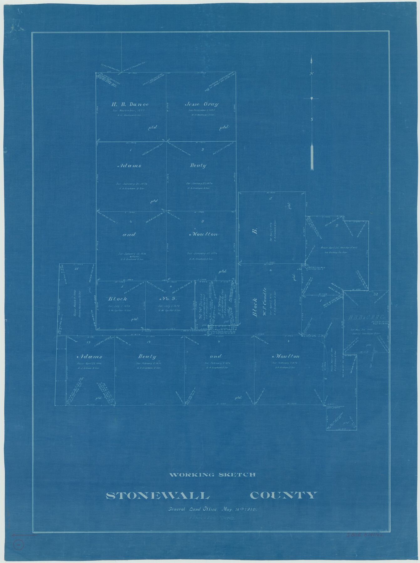 63995, Stonewall County Working Sketch 1, General Map Collection