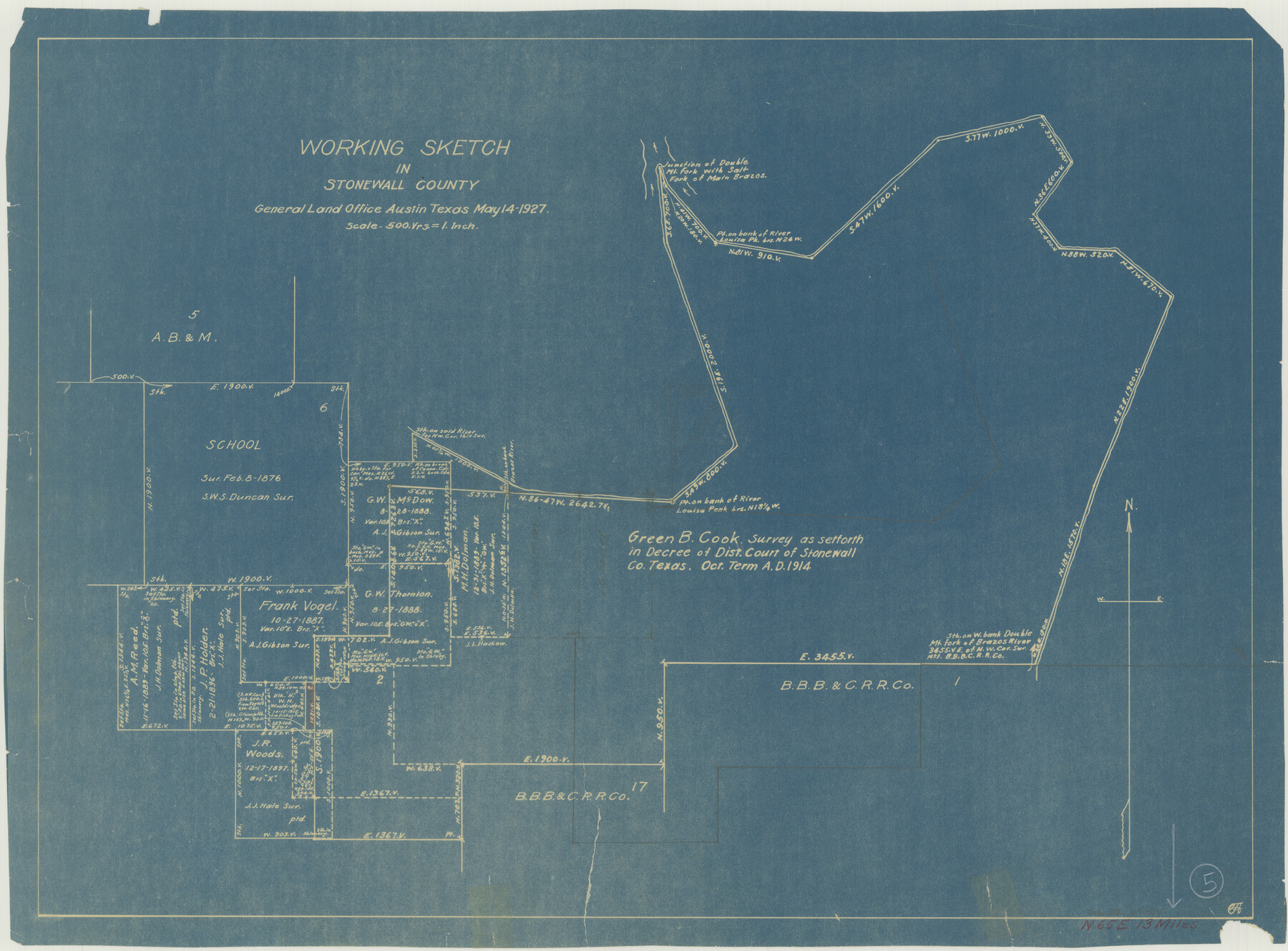 63999, Stonewall County Working Sketch 5, General Map Collection