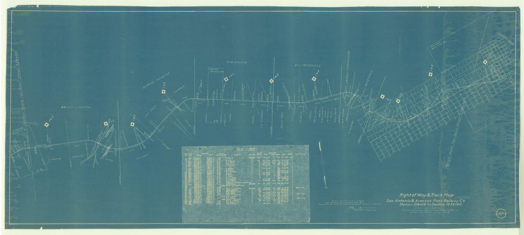 64025, Right of Way & Track Map San Antonio & Aransas Pass Railway Co., General Map Collection