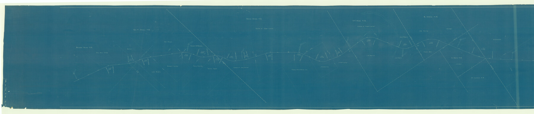 64028, [Missouri, Kansas & Texas Line Map through Bastrop County], General Map Collection