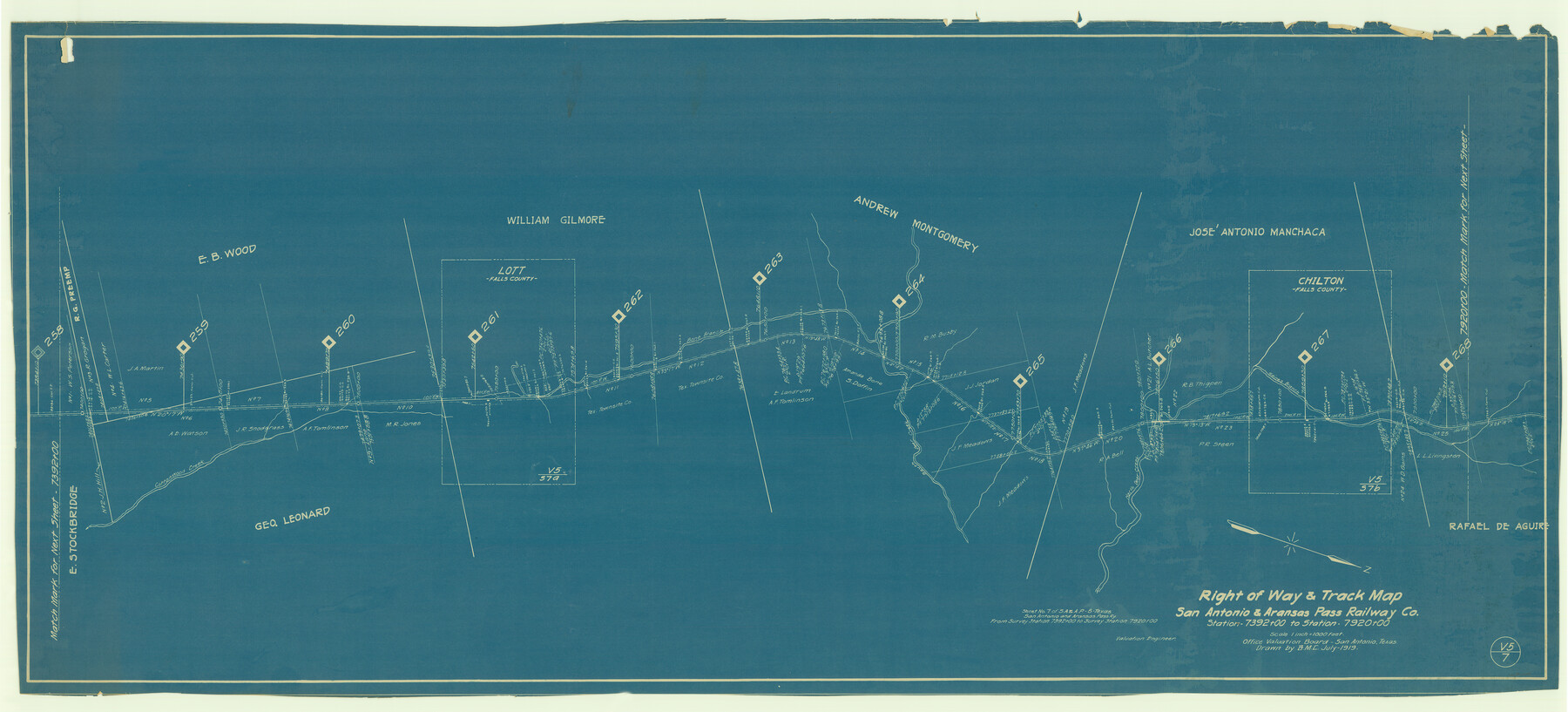 64039, Right of Way & Track Map San Antonio & Aransas Pass Railway Co., General Map Collection