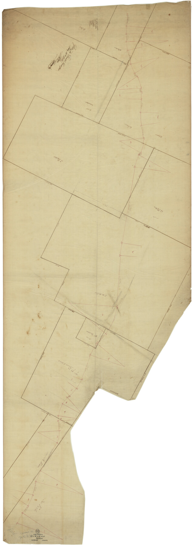 64043, Location St. L. & S. W. R. R. Through Cherokee County, General Map Collection
