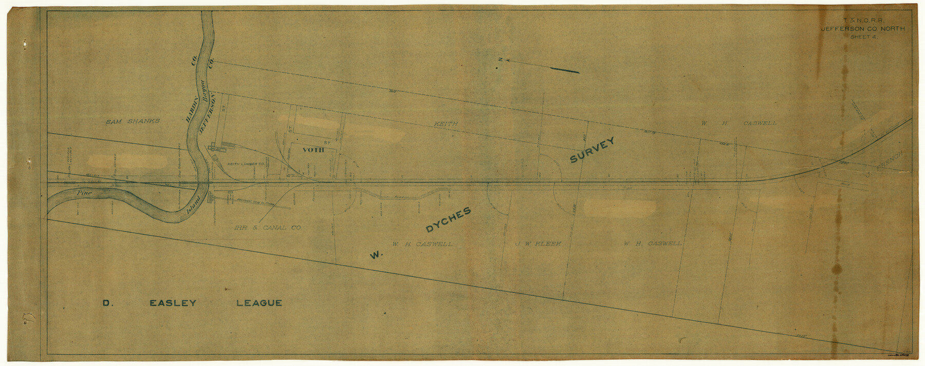 64058, T. & N. O. R.R. Jefferson Co. North, General Map Collection